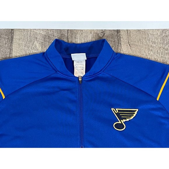 St. Louis Blues * NHL * 1/4 Zip Pullover * Blue * Long Sleeve * Men's Size Med - Picture 6 of 11